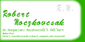 robert moczkovcsak business card